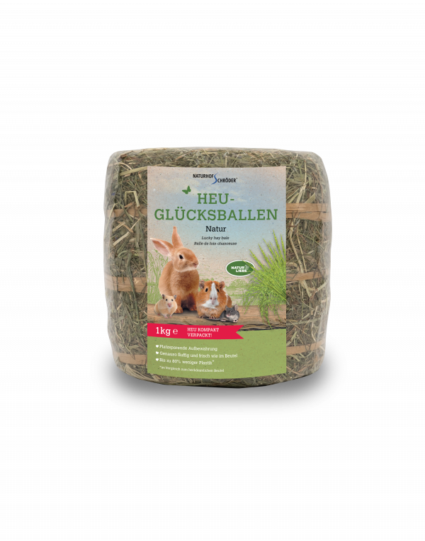 Heu-Glücksballen Natur 1kg